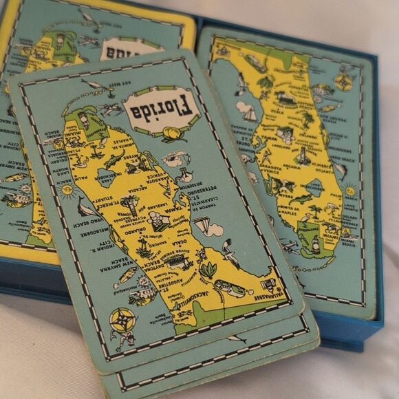 Vintage Florida State card deck with case - Picture 5 of 6